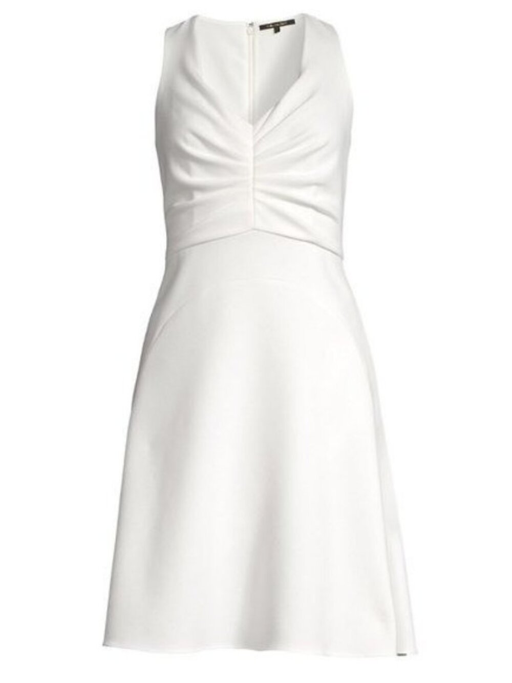 NWT $398 Kobi Halperin Talia Ruched-Bodice White Mini Skater Dress Size 6